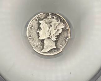 1942 Mercury Dime, CAC VF 25
