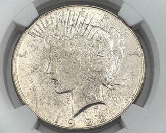 1922-S Peace Dollar, NGC MS 62