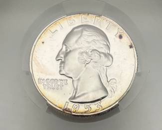 1953 Washington Quarter, CAC PR 65