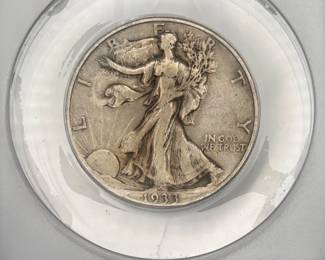 1933-S Walking Liberty Half Dollar, ANACS EF 40 Details