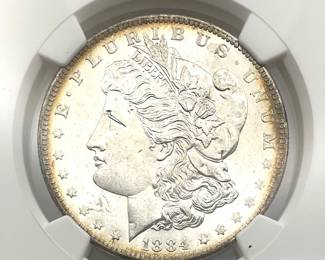 1884-O Morgan Dollar, NGC MS 63