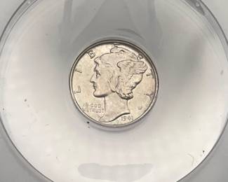 1941-D Mercury Dime, ANACS MS 63 FSB
