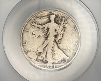 1921-S Walking Liberty Half Dollar, ANACS VG 8 Details
