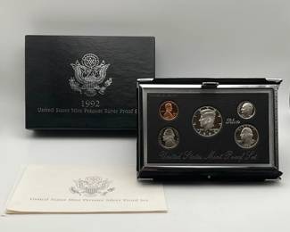 1992 US Mint Premier Silver Proof Set