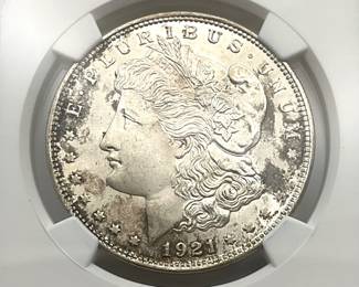 1921 Morgan Dollar, NGC MS 63
