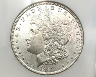 1887 Morgan Dollar, NGC MS 63