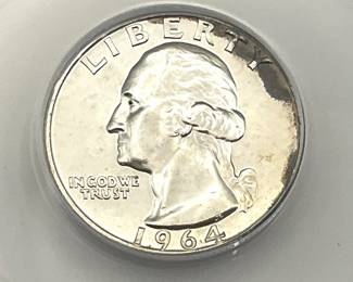 1964-D Washington Quarter, ANACS MS 64