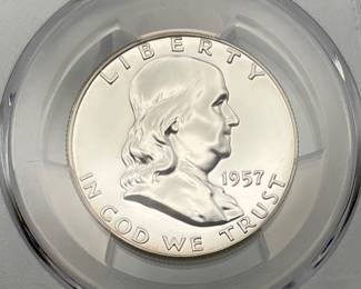  1957 Franklin Half Dollar, PCGS PR 67