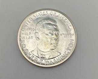 1950-S US Silver Booker T. Washington Commemorative 50c