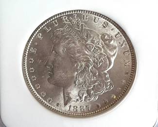 1887 Morgan Dollar, NGC MS 64