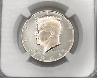 1964 Kennedy Half Dollar, NGCC PF 65