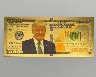 24K Gold Layered $1000 Donald Trump Note
