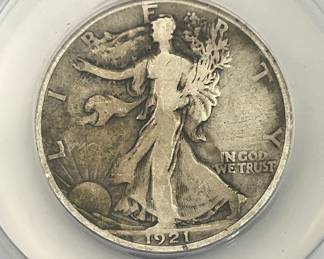 1921-S Walking Liberty Half Dollar, ANACS VG 10 Details