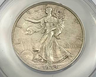 1934-D Walking Liberty Half Dollar, ANACS VF 20 Details