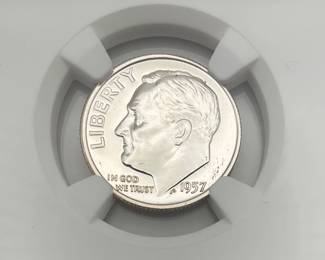 1957 Roosevelt Dime, NGC PF 67