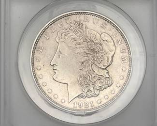 1921-D Morgan Dollar, ANACS MS 62