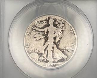 1921-S Walking Liberty Half Dollar, ANACS Good 6 Details
