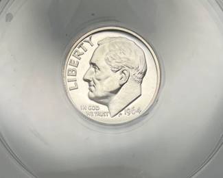 1964 Roosevelt Dime, ANACS PF 67