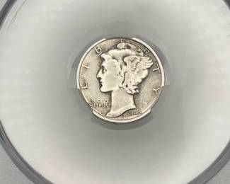 1942 Mercury Dime, CAC VF Details
