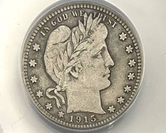 1915-D Barber Half Dollar, ANACS F 12 Details