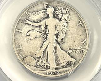1923-S Walking Liberty Half Dollar, ANACS VG 8 Details