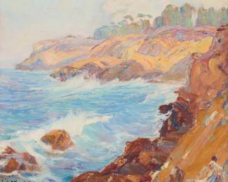 79
Marie Boening Kendall
(1885-1953)
Autumn landscape
Oil on canvas
Signed lower left: Marie B. Kendall
16" H x 20" W
Estimate: $800 - $1,200