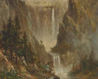 39
Thomas Hill
(1829-1908)
Yosemite Valley
Oil on canvas
Signed lower left: T. Hill
31.5" H x 26.5" W
Estimate: $12,000 - $18,000