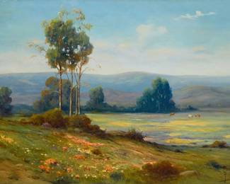 67
Angel Espoy
(1879-1963)
Cows grazing in a wildflower landscape
Oil on canvas
Signed lower right: A. Espoy
20" H x 30" W
Estimate: $5,000 - $7,000