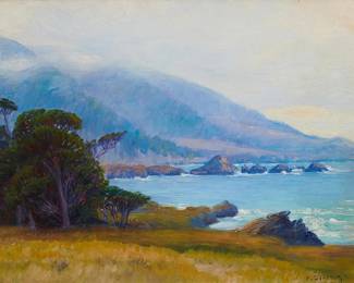 173
Elizabeth Strong
(1855-1941)
Carmel coast
Oil on canvas
Signed lower right: E. Strong
14" H x 18" W
Estimate: $2,000 - $3,000