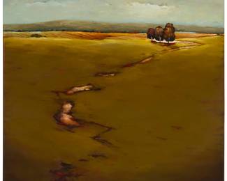 216
Karen Moore
(b. 20th century)
"Wondering Shades II"
Oil on canvas
Signed lower right: K. Moore; titled by repute
49.5" H x 40.5" W
Estimate: $2,000 - $3,000