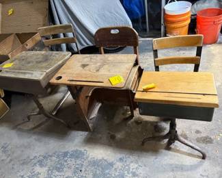 Antique School Desks