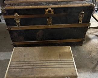 Antique Trunk & Suitcase