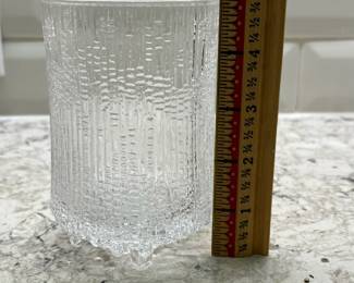 C89 - $75. Set of 5 Pcs. Littala Ultima Thule Footed 5" glasses & 6" carafe. Excellent condition. 