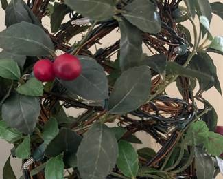C114 - $45 PAIR of Topiary Trees. Measures 9.5" square at base x 45" tall / 50" tall. 