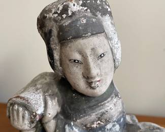 C90 - $75. Japanese Ceramic Sculpture. Measures 12" wide x 16.5" tall. 