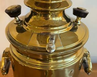 C27 - $100. Russian Samovar Lamp. Measures 9.75" wide x 27.5" tall. 