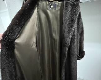C63 - $250. Tyber by St. John. Made in France. Size Small. FAUX Fur Jacket. Excellent Condition - like new!