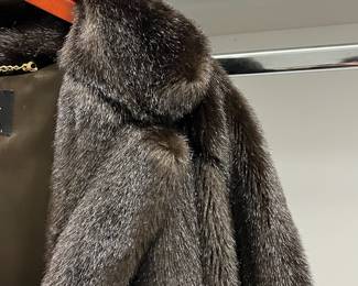 C63 - $250. Tyber by St. John. Made in France. Size Small. FAUX Fur Jacket. Excellent Condition - like new!