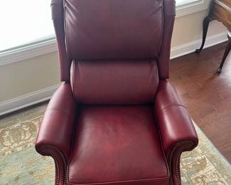 C52 - $1,200. Bradington Young Leather Recliner. Leather is in great condition! Measures 35" x 35" x 46" tall. 
