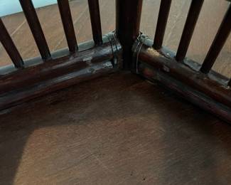 C93 - $150. Hexagon Palm Beach Regency Side Table. Casablanca Collection - Murata Godo Inc. Tokyo. Measures 18" x 21" across x 23" tall. 