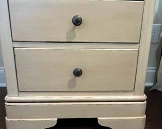 C14 - $150. PAIR of Stanley Nightstands. Measures 24" wide x 18" deep x 31" tall. All drawers slide - they look brand new!