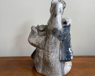 C90 - $75. Japanese Ceramic Sculpture. Measures 12" wide x 16.5" tall. 