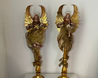 C115 - $40 PAIR of Angels. Measures 8" wide x 28" tall. 