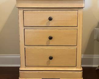 C14 - $150. PAIR of Stanley Nightstands. Measures 24" wide x 18" deep x 31" tall. All drawers slide - they look brand new!