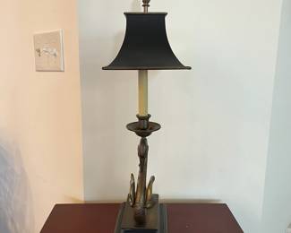 C8 - $175. 1984 Chapman Swan Table Lamp. Measures 25" tall. 