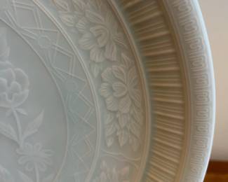 C54 - $75. Asian Celadon Platter. Measures 16" diameter. 