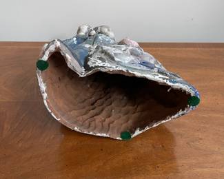 C90 - $75. Japanese Ceramic Sculpture. Measures 12" wide x 16.5" tall. 