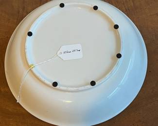 C59 - $40 PAIR Sun Ceramics - Made in Japan. Tray - Measures 13" x 10.75". Round Bowl Measures 12" diameter x 2.5" deep. 