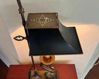 C8 - $175. 1984 Chapman Swan Table Lamp. Measures 25" tall. 