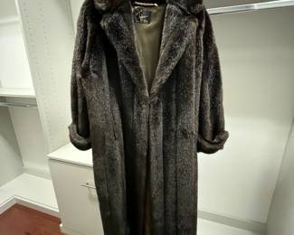 C63 - $250. Tyber by St. John. Made in France. Size Small. FAUX Fur Jacket. Excellent Condition - like new!